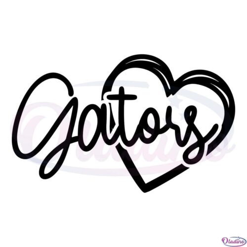 Team Spirit Gators Heart SVG Digital File