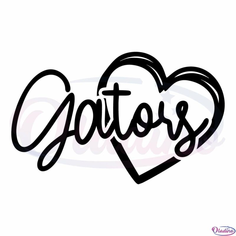 Team Spirit Gators Heart SVG Digital File, Florida Gators SVG