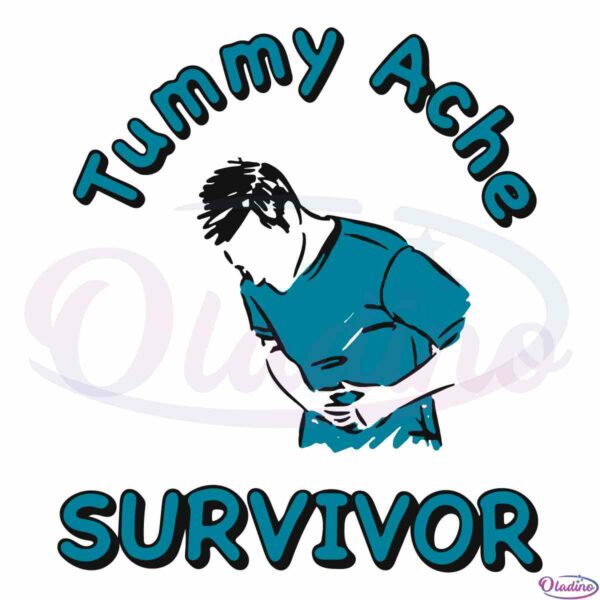 funny-tummy-ache-survivor-tee-shirt-design-digital-svg-files