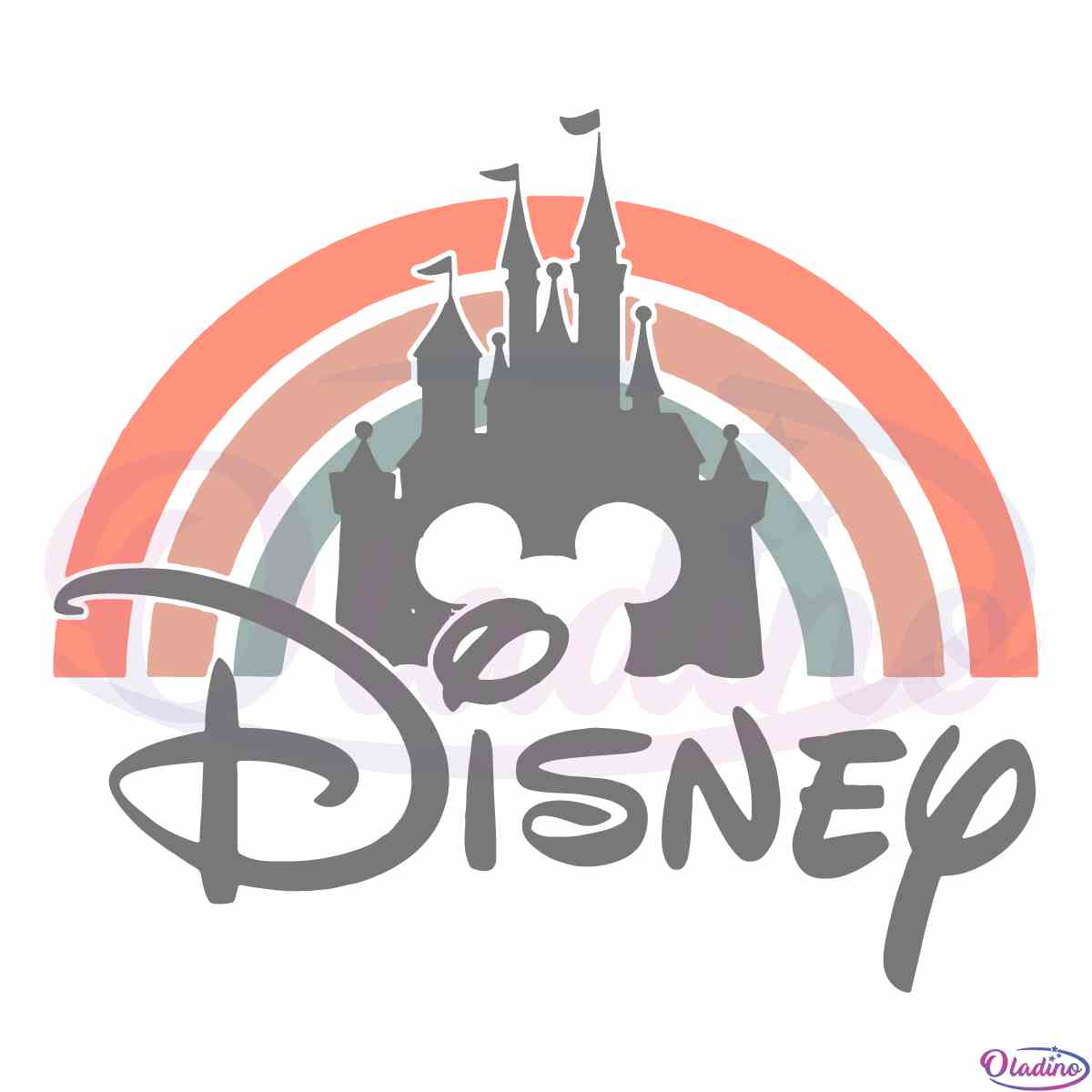 Disney Rainbow Castle SVG Best Graphic Designs Cutting Files - Oladino