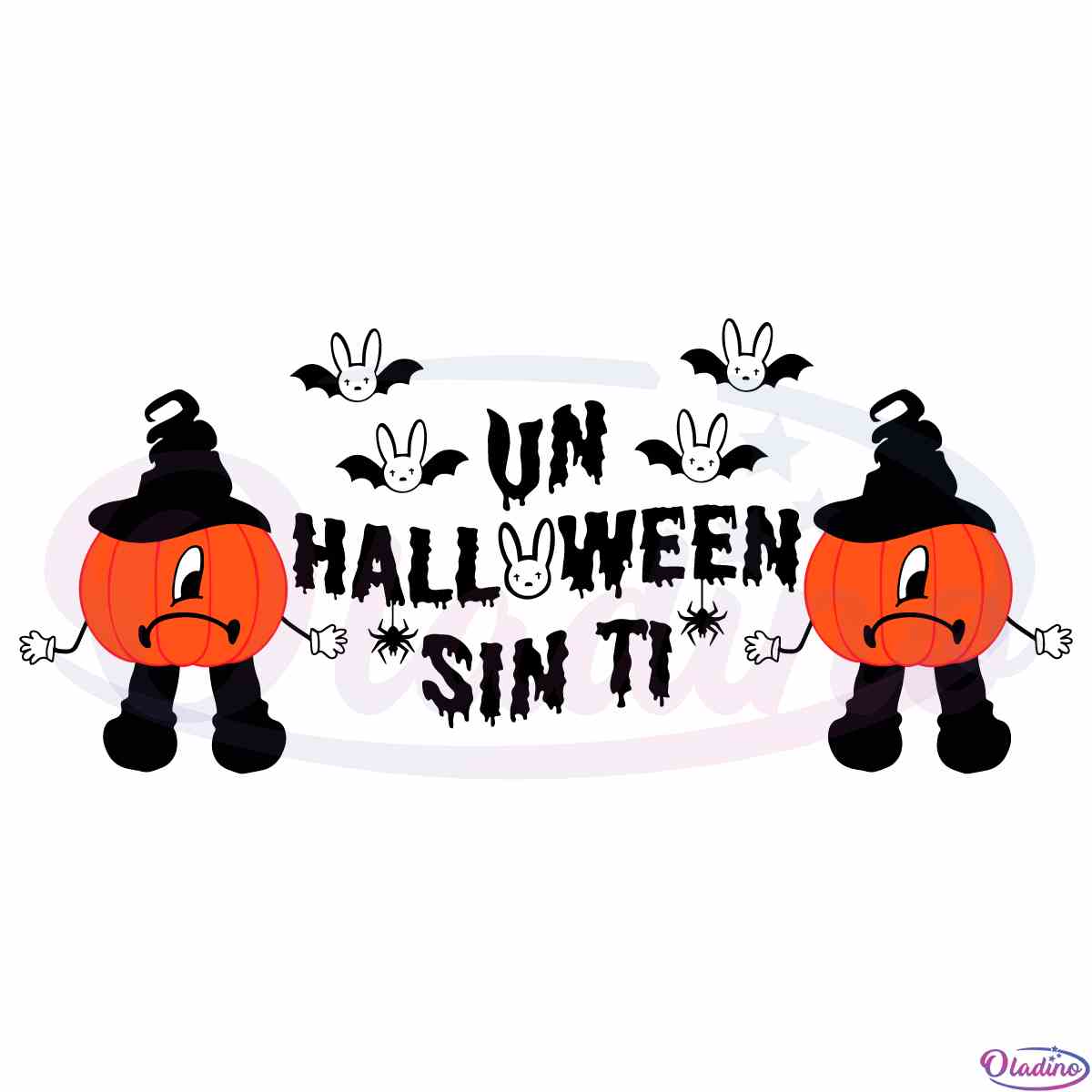 Bad Bunny Halloween Un Halloween sin Ti SVG Design Cutting Files