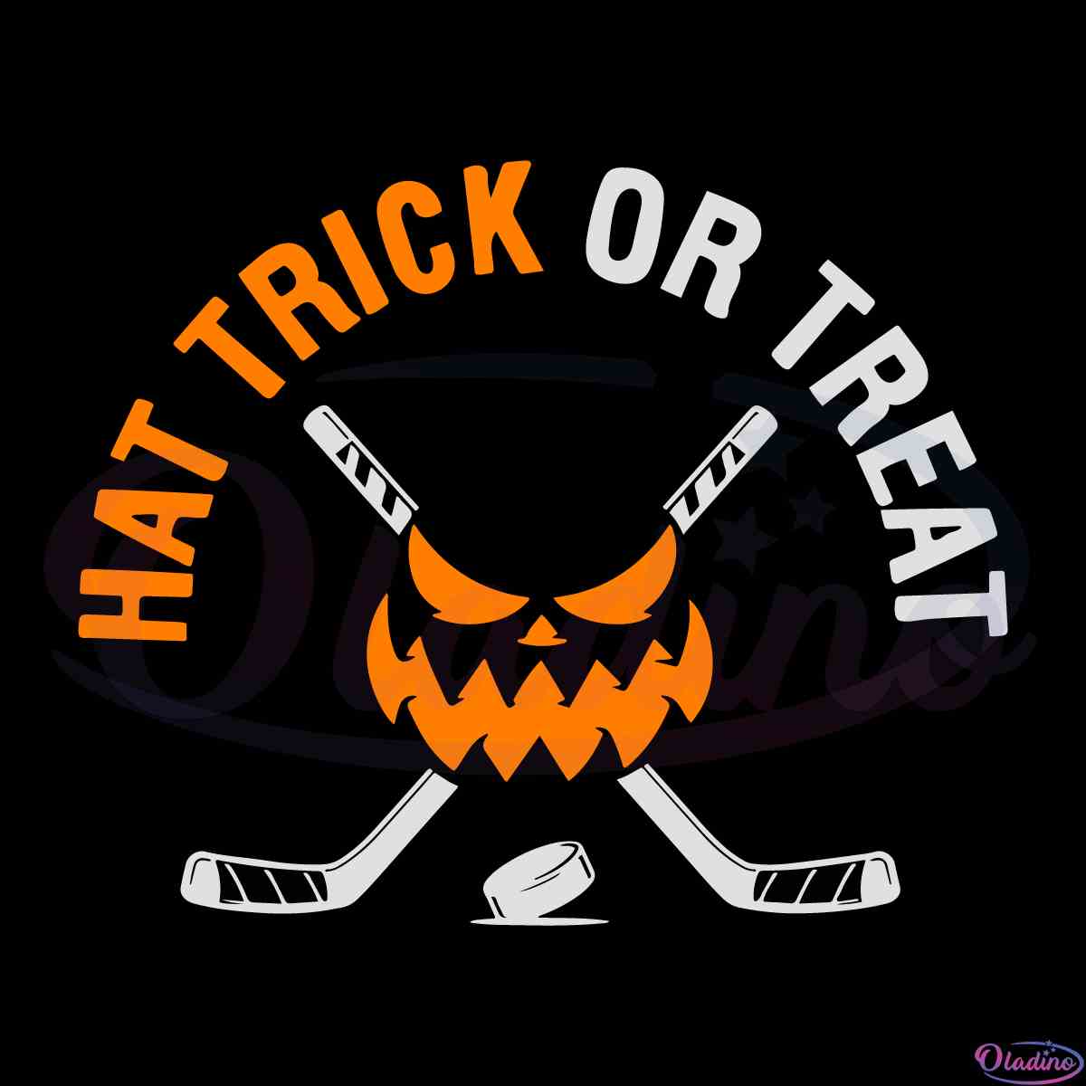 Bouwen op knop Pijl Halloween Hockey Hat Trick Or Treat Ice Hockey Player TShirt