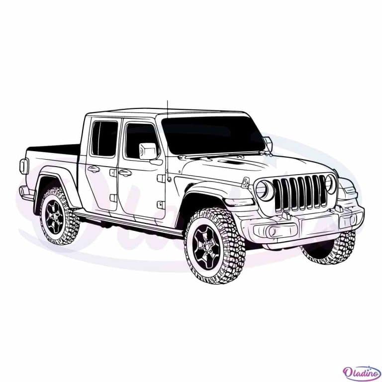 Jeep Gladiator SVG Classic Truck For Cricut Sublimation Files - Oladino