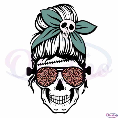 skull-messy-bun-svg-best-graphic-designs-cutting-files