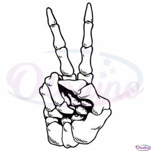 peace-sign-white-skeleton-hand-diy-crafts-svg-files-for-cricut