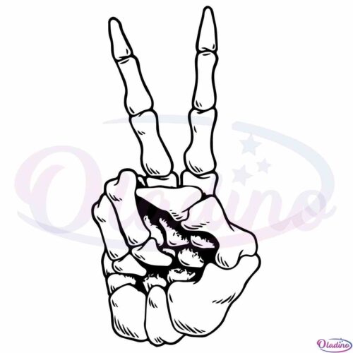 peace-sign-white-skeleton-hand-diy-crafts-svg-files-for-cricut