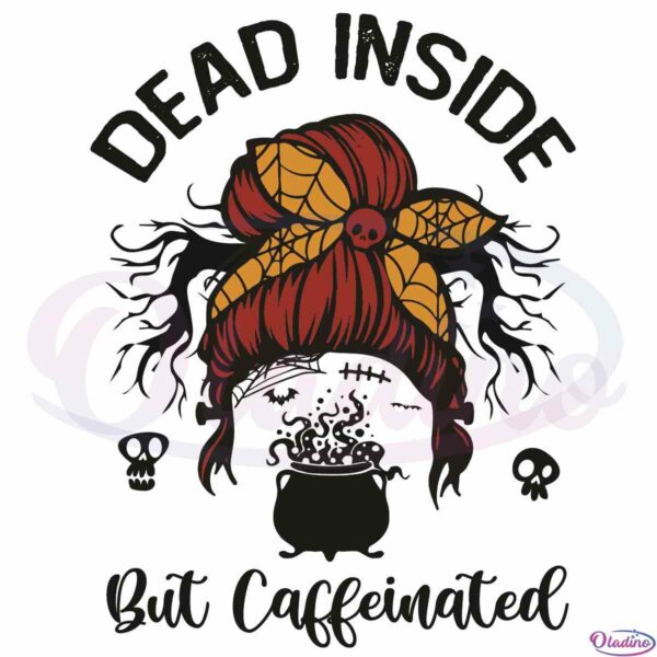 halloween-messy-bun-caffeinated-silhouette-sublimation-svg-files