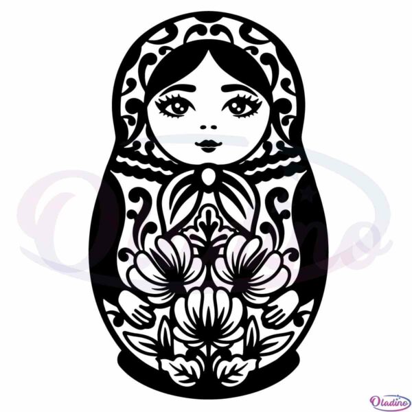 matrioshka-doll-sticker-back-and-white-svg-graphic-designs-files