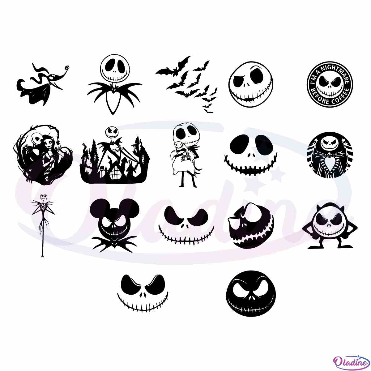 Halloween Faces Jack Skellington Svg, The Nightmare Before Christmas S –  Digitalcricut