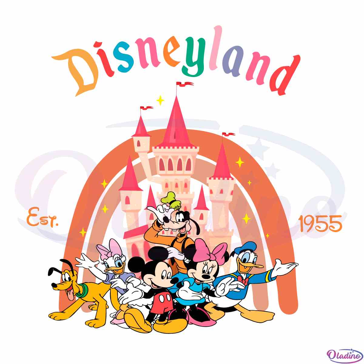 Vintage Disneyland Mickey Donal SVG Digital File