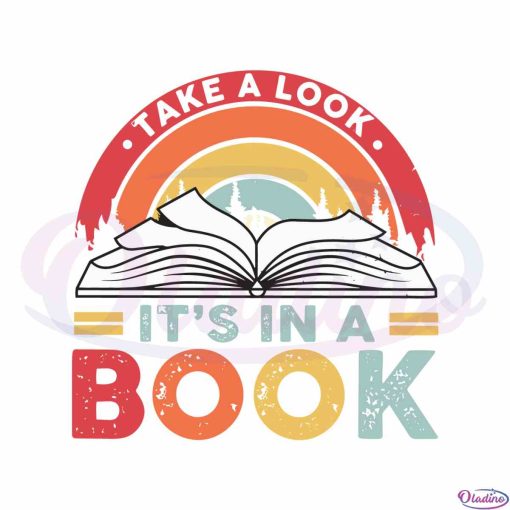 take-a-look-its-in-a-book-reading-vintage-retro-rainbow-cricut-svg-cutting-files