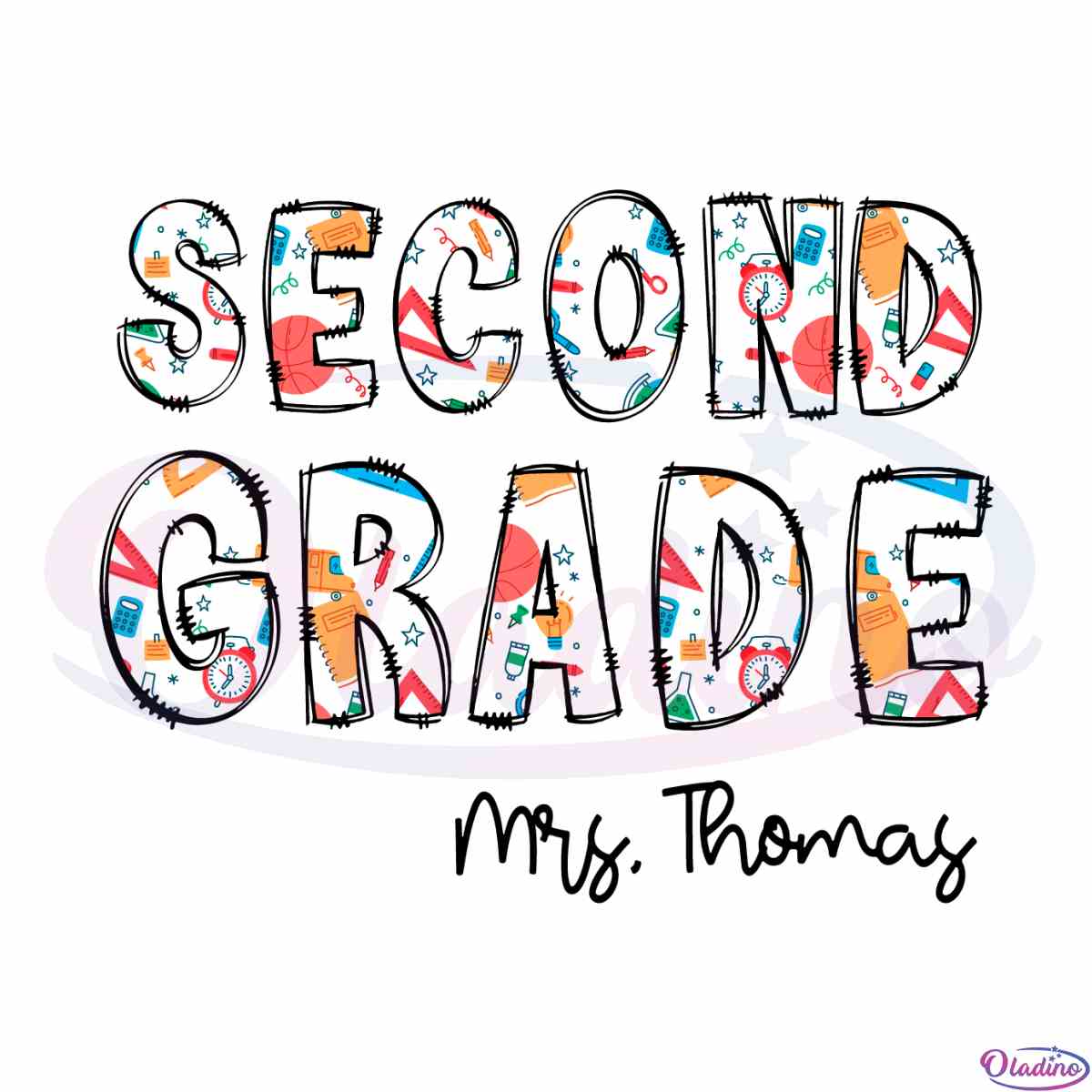 Personalized Second Grade Teacher SVG Digital File
