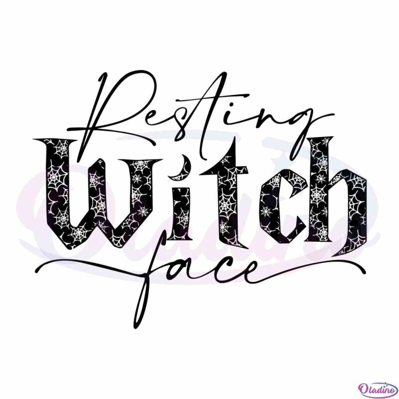 Witchy Halloween Resting Witch Face Svg Graphic Designs Files