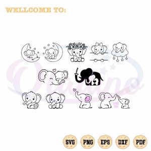 cute-baby-elephant-bundle-svg-best-graphic-design-cutting-file