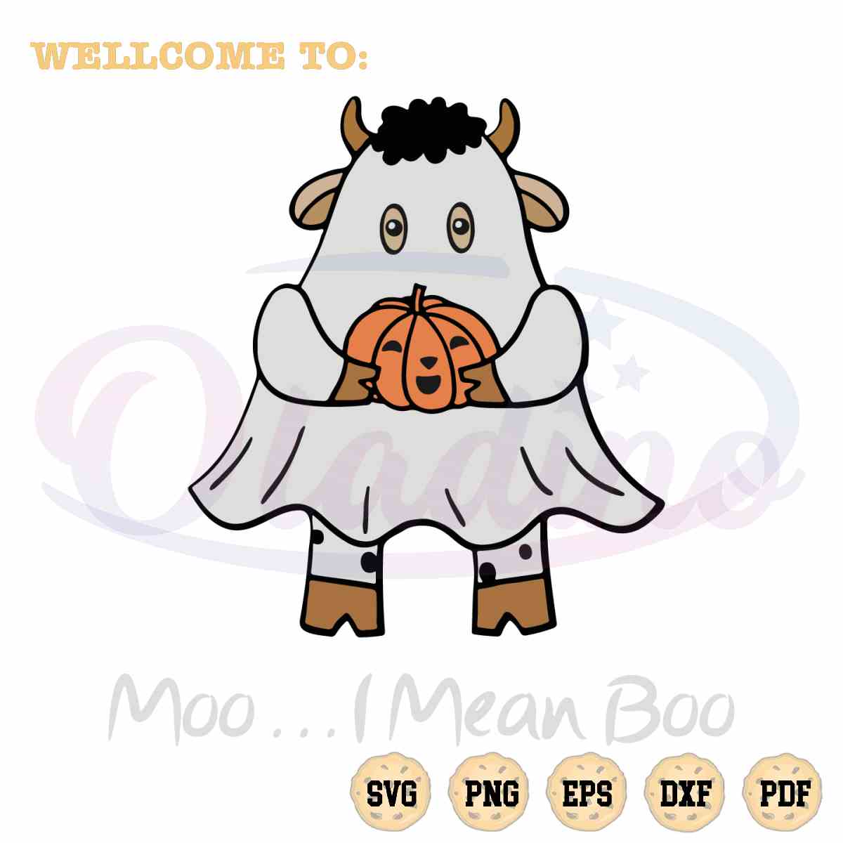 Moo! Cute Funny Cow Print Ghost Halloween, Moo halloween svg, Moo hall –  buydesigntshirt