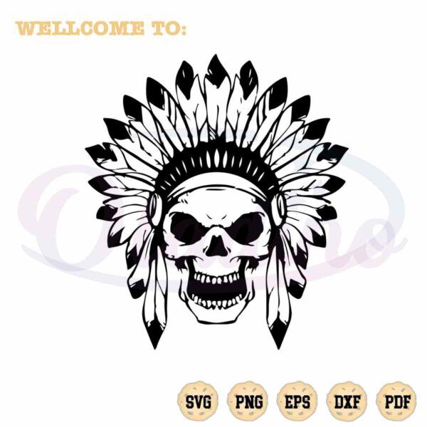 indian-headbansd-skull-halloween-svg-graphic-designs-files