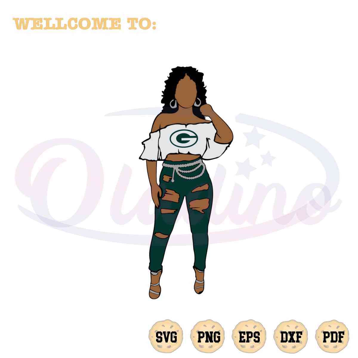 Green Bay Packers Black SVG  Green Bay Packers NFL Logo vector File