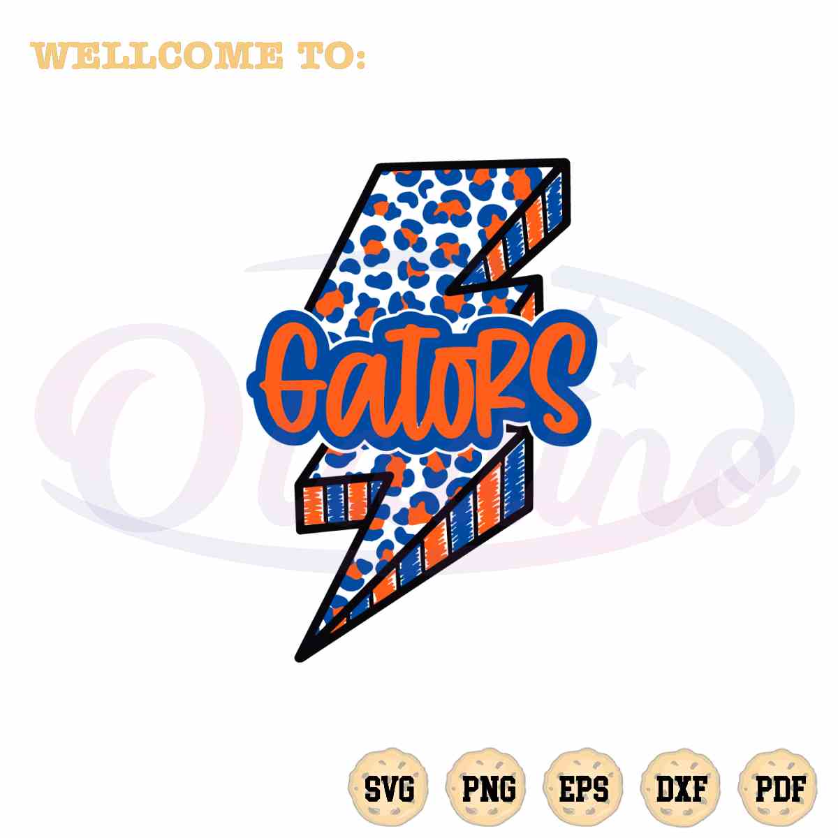 Florida Gators Lightning Leopard Svg For Cricut Sublimation Files