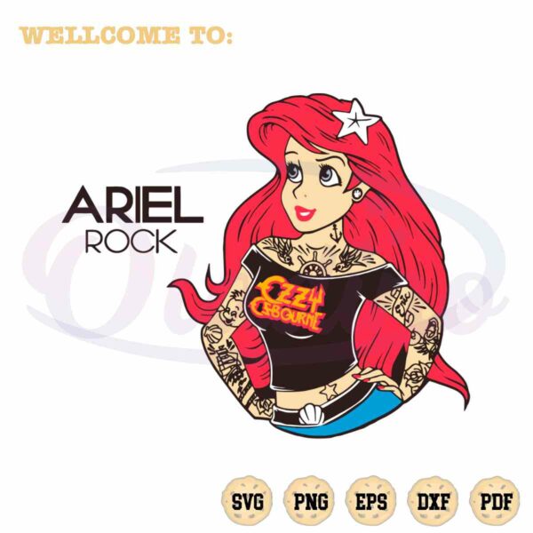 ariel-princess-svg-ariel-rock-tattoo-graphic-designs-files