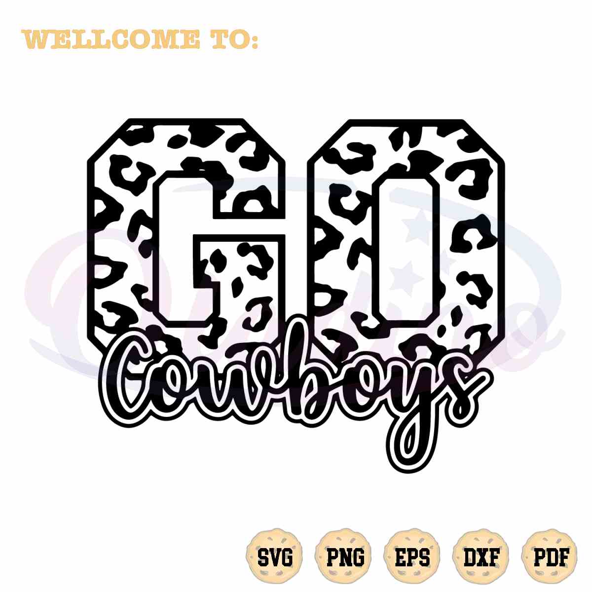 Leopard Go Cowboys NFL Team Best SVG Cutting Digital Files