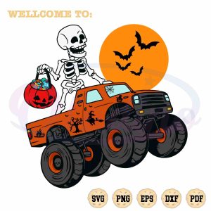 funny-skeleton-and-halloween-car-svg-graphic-designs-files