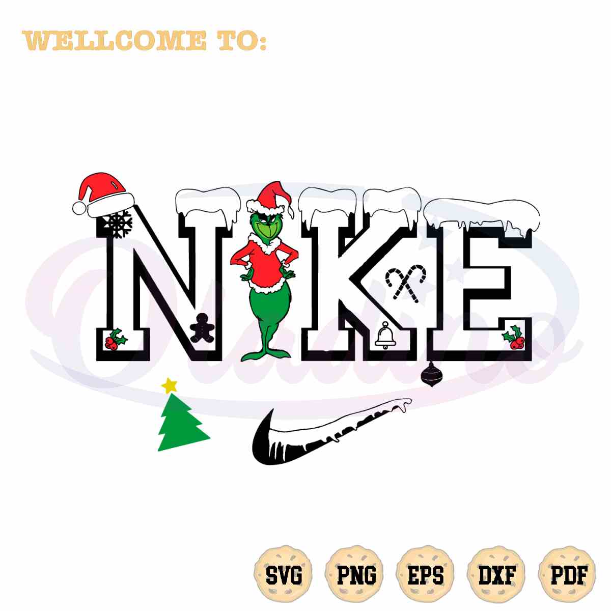 Nike Logo Grinch Merry Christmas Svg Best Graphic Design File | The ...