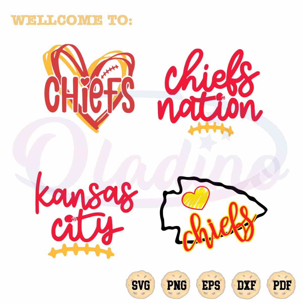 Kansa City Heart Skyline SVG NFL Football Players Cutting File