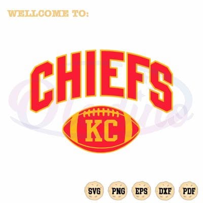 Nfl Kc Chiefs Football Team Svg Files For Cricut Sublimation Files