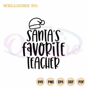 santas-favorite-teacher-svg-funny-christmas-cutting-files