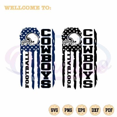 Dallas Cowboys American Flag SVG NFL Team Files For Cricut