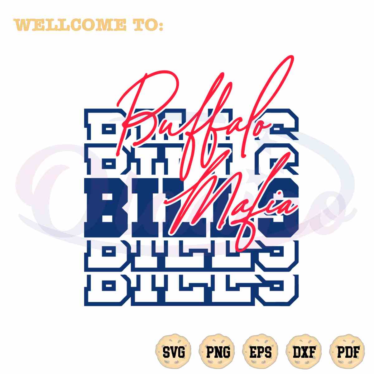 Buffalo Bills Circle Logo svg, nfl svg, eps, dxf, png, digital