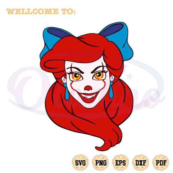 ariel-cosplay-pennywise-svg-halloween-disney-graphic-design-file