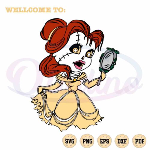 belle-skeleton-princess-halloween-custom-svg-graphic-design-cutting-file