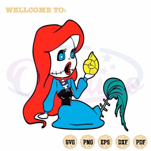 ariel-cosplay-halloween-horror-character-svg-cutting-digital-file