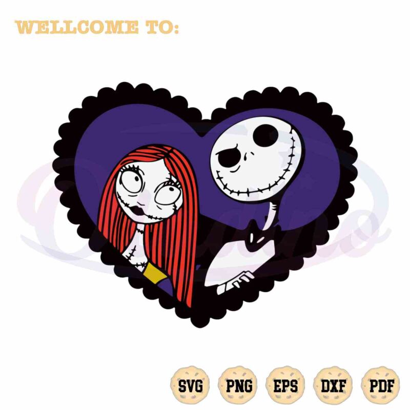 Jack And Sally SVG Halloween Nightmare Before Christmas Cricut File