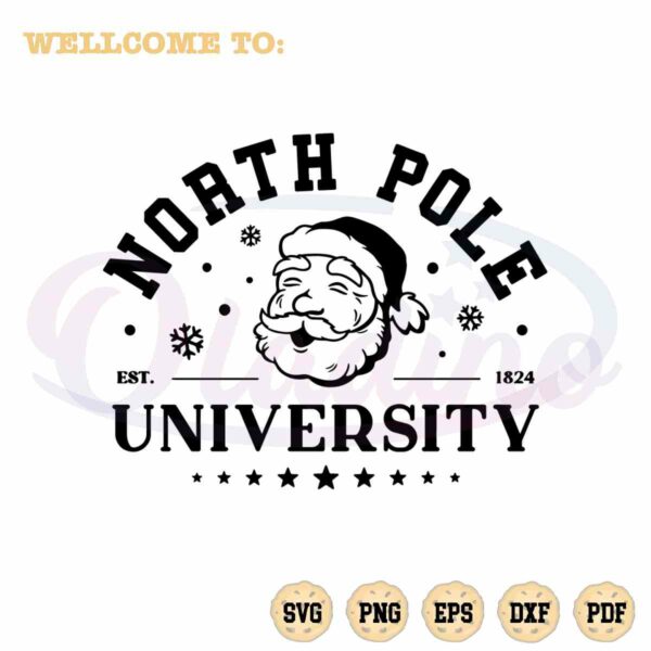 north-pole-university-christmas-santa-claus-svg-svg-files-silhouette
