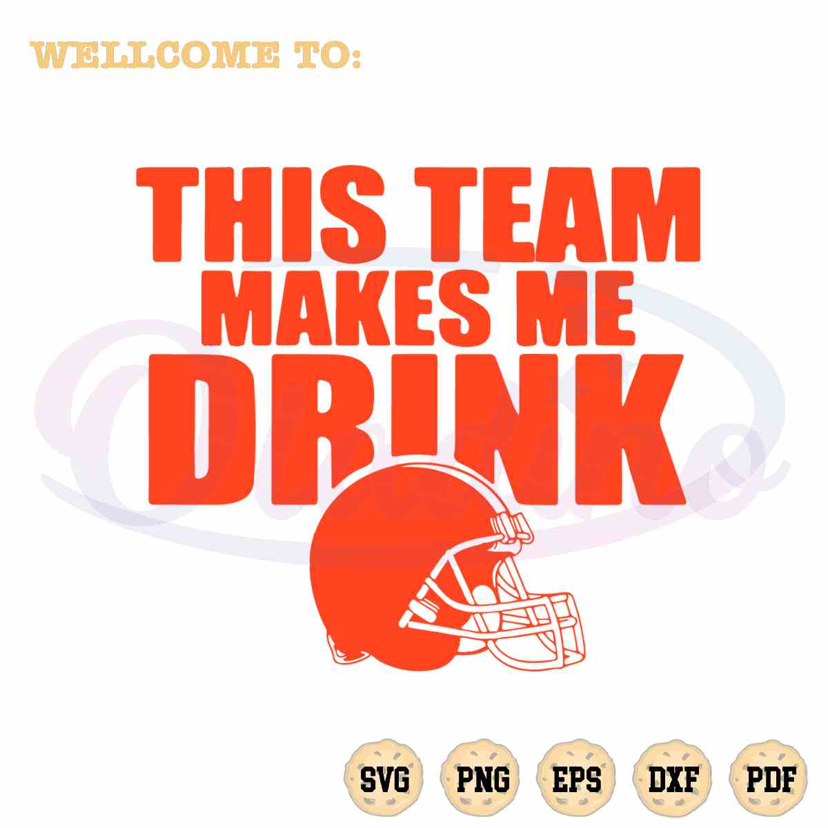 This Team Makes Me Drink SVG Cleveland Browns Cutting File