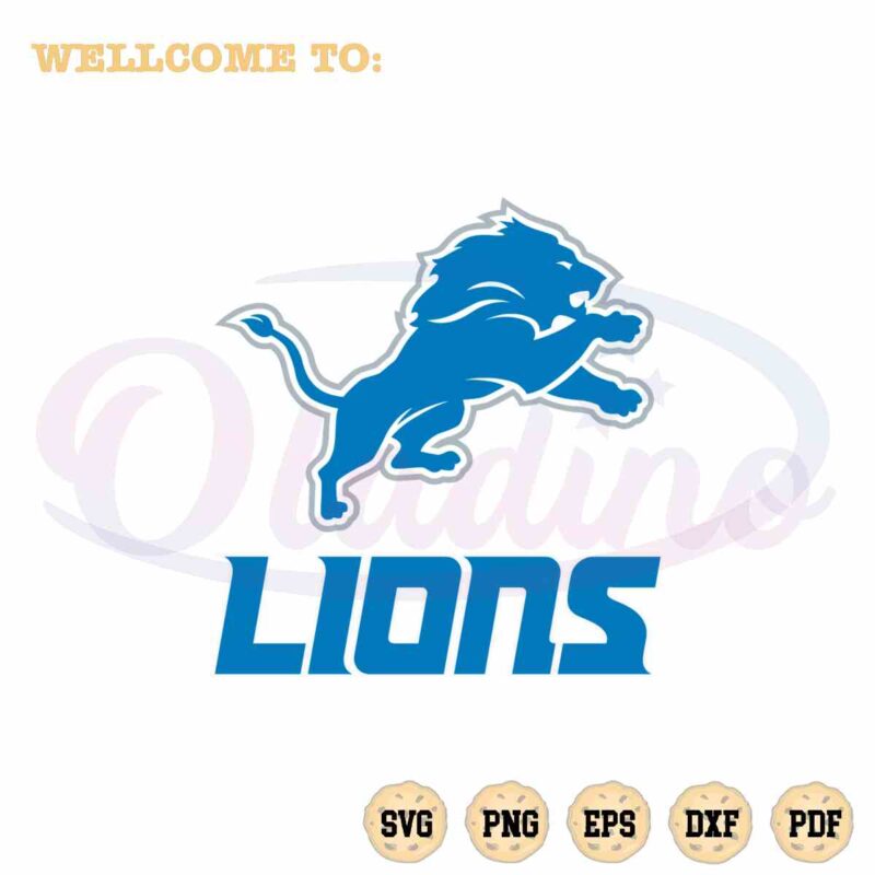 Detroit Lions Logo NFL Football Players Cutting Digital Files