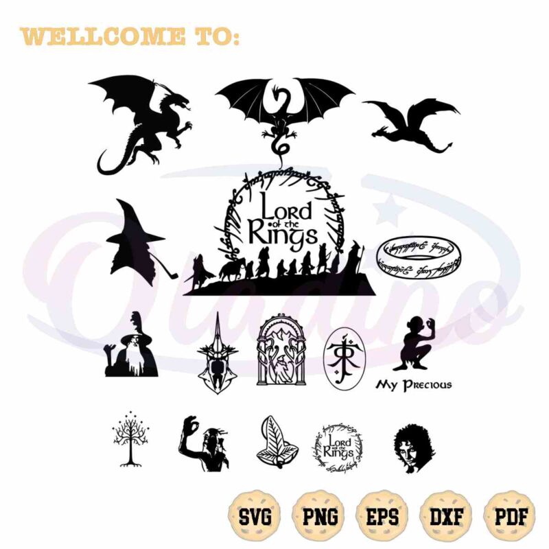 Lord Of The Rings Bundle SVG Files Silhouette DIY Craft