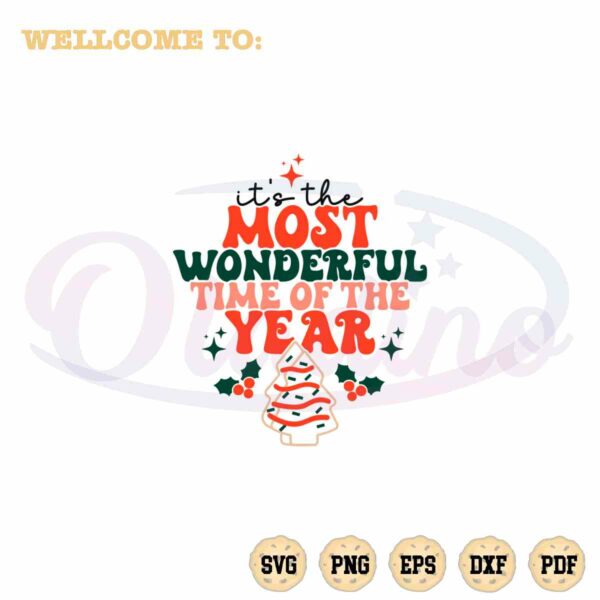 it-is-the-most-wonderful-time-retro-christmas-svg-digital-file