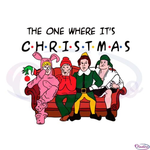 the-one-where-its-christmas-friends-svg-graphic-designs-files