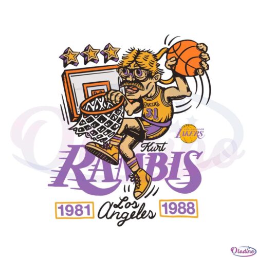 los-angeles-lakers-kurt-rambis-svg-graphic-designs-files