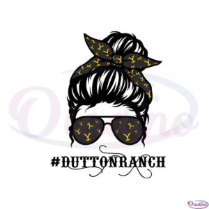 messy-bun-yellowstone-dutton-ranch-svg-graphic-designs-files