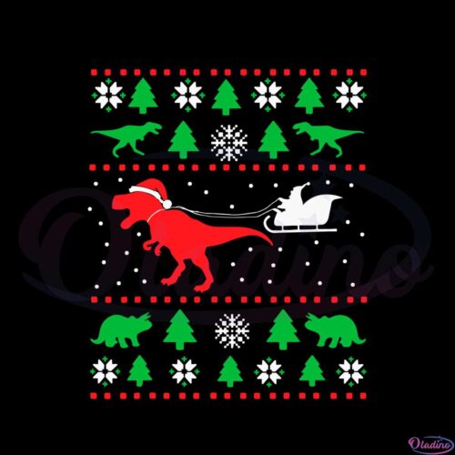 dinosaur-ugly-christmas-sweater-christmas-dinosaur-svg