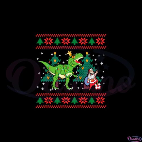 dinosaur-christmas-t-rex-pajamas-svg-graphic-designs-files