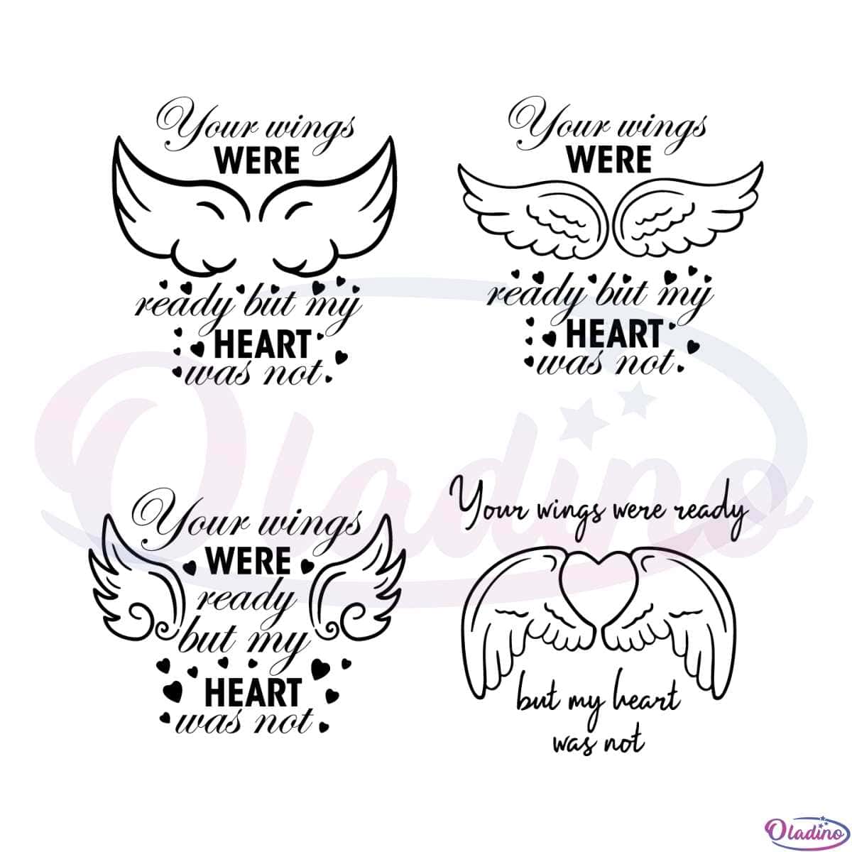 Your Wings Were Ready Bundle Svg Graphic Designs Files