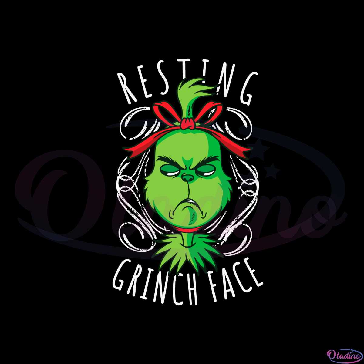 Resting Grinch Face Christmas Svg For Cricut Sublimation Files 8304