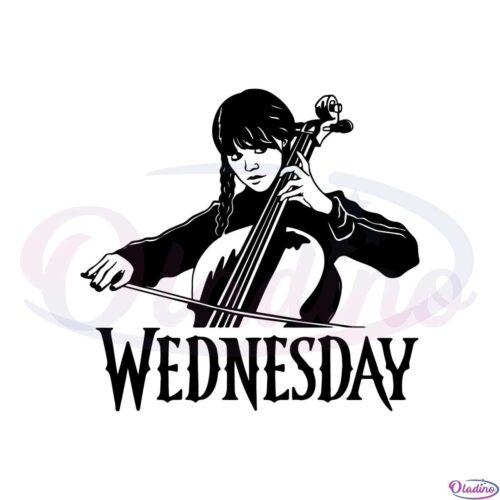 wednesday-addams-playing-cello-svg-graphic-designs-files