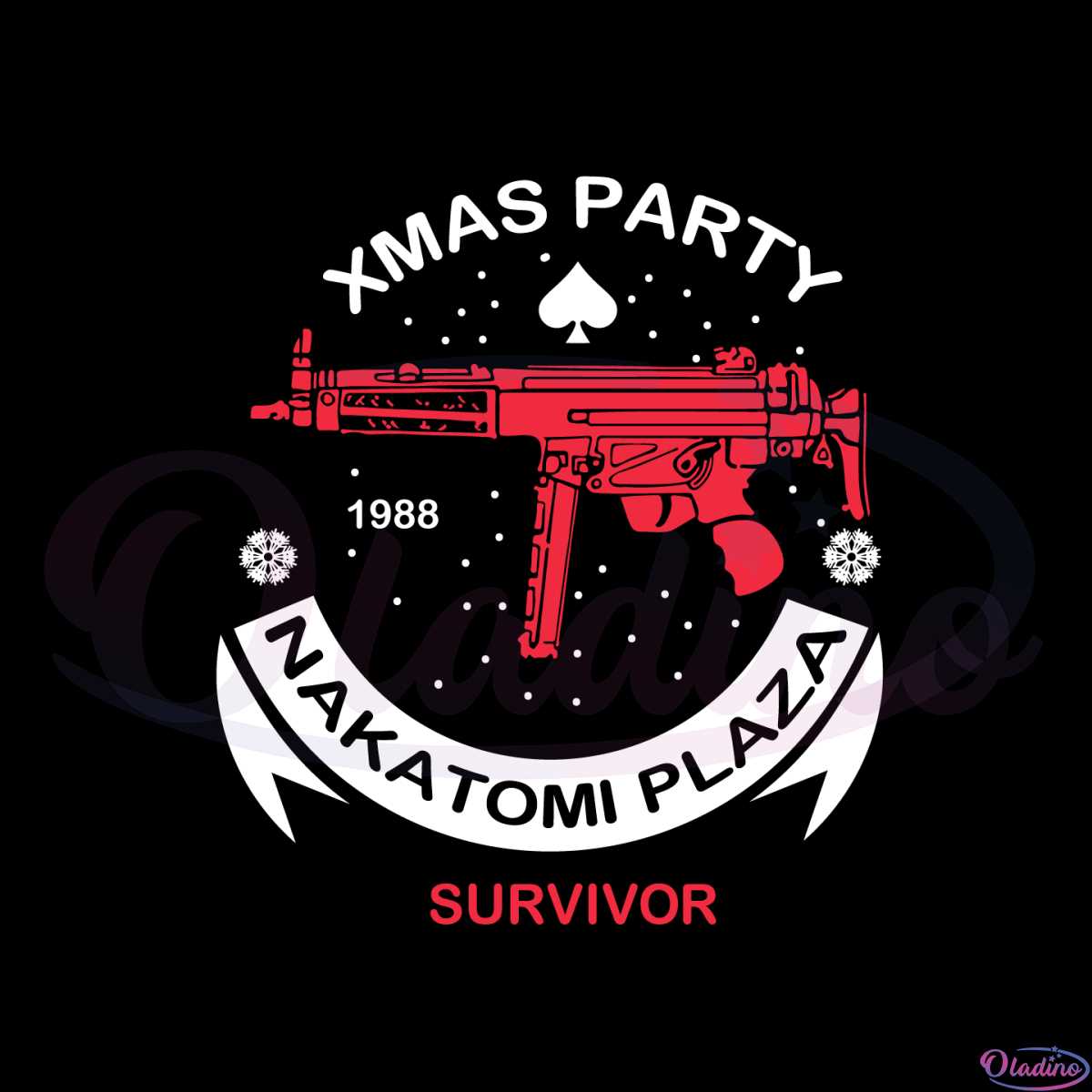 Nakatomi Plaza T Shirt Christmas Party 1988 Suvivor Gun Svg