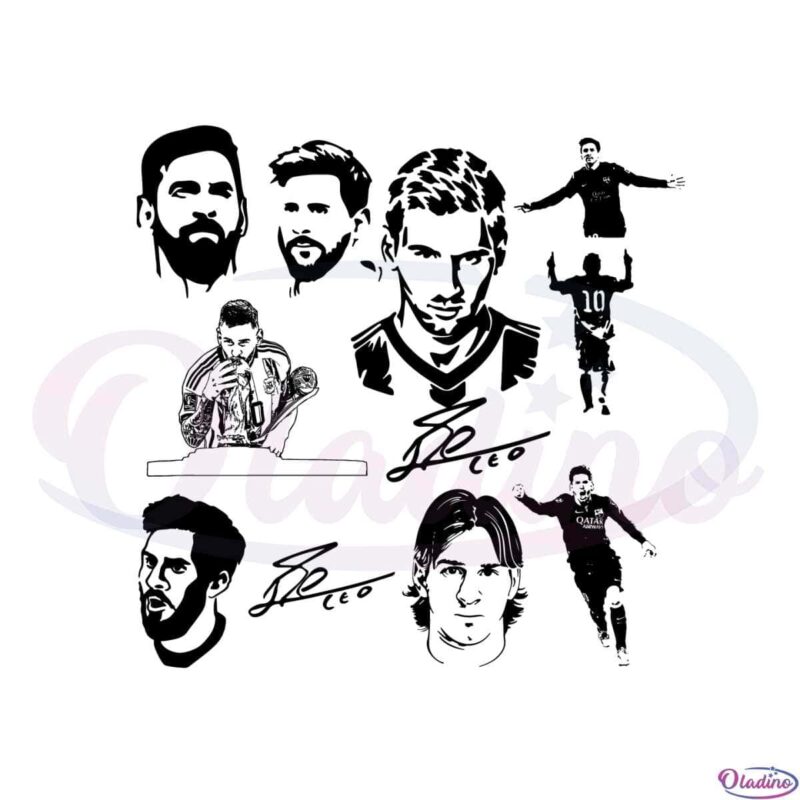 Lionel Messi Soccer Great Off All Times Silhouette Bundle Svg